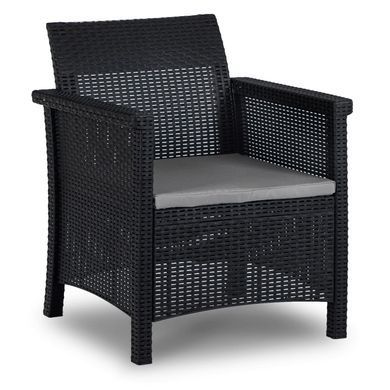 Комплект садових меблів MEBEL ELITE BRENTA Чорний