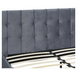 Кровать двуспальная бархатная MEBEL ELITE LINO Velvet 160x200 см Серый