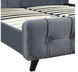Кровать двуспальная бархатная MEBEL ELITE LINO Velvet 160x200 см Серый