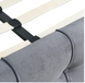 Кровать двуспальная бархатная MEBEL ELITE LINO Velvet 160x200 см Серый