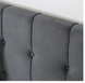 Кровать двуспальная бархатная MEBEL ELITE LINO Velvet 160x200 см Серый