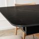 Раскладной обеденный стол MEBEL ELITE ALICANTE Marmur 160(220)*90 см Черный/Дуб