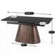 Раскладной обеденный стол MEBEL ELITE LIZBONA 160(200)*90 см Marmur Черный/Орех