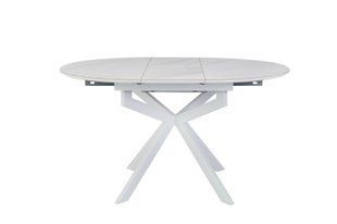 Керамический стол VETRO Офелия TML-1250 VETRO 105(138)x105 Калакатта кристалл+белый