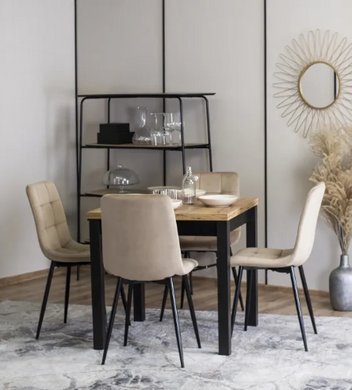 Стілець оксамитовий MEBEL ELITE PERU Velvet Бежевий
