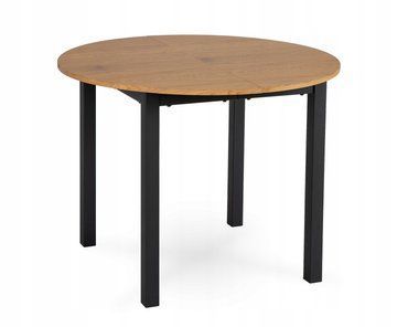 Стол MEBEL ELITE Kante 102-142 см Дуб/Черный