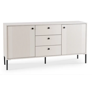 Комод MEBEL ELITE SOFT 2 154 см Кашемир/Черный