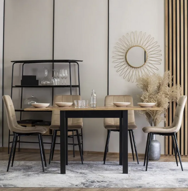 Стілець оксамитовий MEBEL ELITE PERU Velvet Бежевий