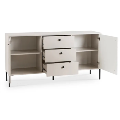 Комод MEBEL ELITE SOFT 2 154 см Кашемір/Чорний