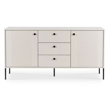 Комод MEBEL ELITE SOFT 2 154 см Кашемір/Чорний
