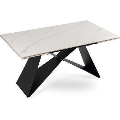 Стол раскладной MEBEL ELITE VICTOR 160(240)х90 см Белый мрамор