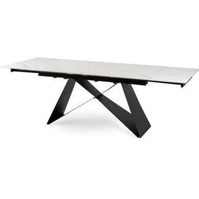 Стол раскладной MEBEL ELITE VICTOR 160(240)х90 см Белый мрамор