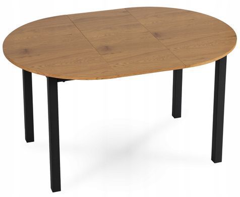 Стол MEBEL ELITE Kante 102-142 см Дуб/Черный