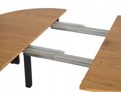Стол MEBEL ELITE Kante 102-142 см Дуб/Черный