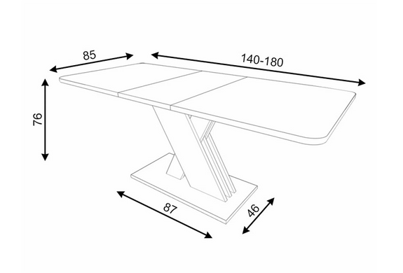 Стол Exel Дуб Дуб кремона Торро/ Кашемир 140(180)x85 см SIGNAL