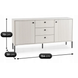 Комод MEBEL ELITE SOFT 2 154 см Кашемір/Чорний