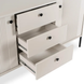Комод MEBEL ELITE SOFT 2 154 см Кашемір/Чорний