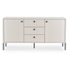 Комод MEBEL ELITE SOFT 2 154 см Кашемір/Чорний