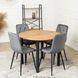 Стол MEBEL ELITE Kante 102-142 см Дуб/Черный