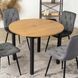 Стол MEBEL ELITE Kante 102-142 см Дуб/Черный