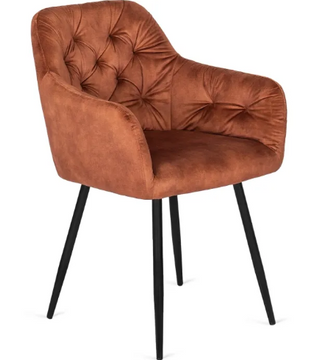 Стілець оксамитовий MEBEL ELITE VIKI Ore Velvet гірчиця