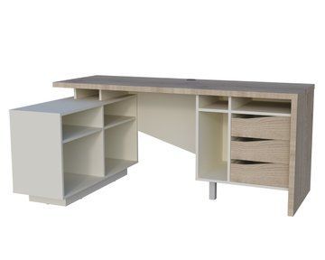 Стіл письмовий  CONNECT 2 L SK 1800*786 Дуб кремона котта/Стоун бейж