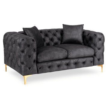 Диван MEBEL ELITE SORRENTO 2S Черный