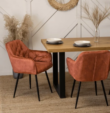 Стілець оксамитовий MEBEL ELITE VIKI Ore Velvet гірчиця