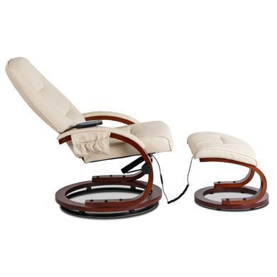 Крісло м'яке масажне з підставкою MEBEL ELITE CANO Бежевий
