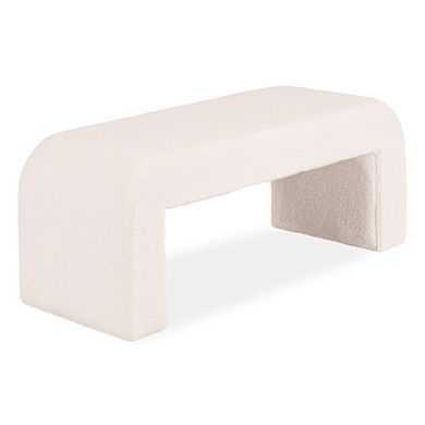 Пуф MEBEL ELITE DELINO Boucle Кремовый