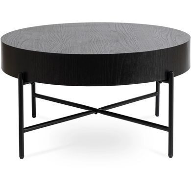 Журнальний стіл MEBEL ELITE BELIEF 84*84 см Чорний