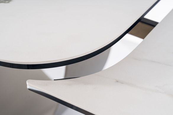 Стол Infinity Ceramic Amber Bianco 160(240)X95 см Белый Мрамор / Коричневый мат SIGNAL