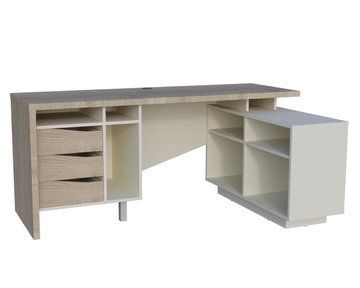 Стіл письмовий  CONNECT 2 R SK 1800*786 Дуб кремона котта/Стоун бейж