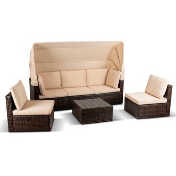 Комплект садових меблів MEBEL ELITE CALIENTE Бежевий