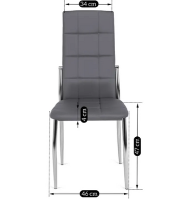 Стул MEBEL ELITE MOLLY экокожа: серый