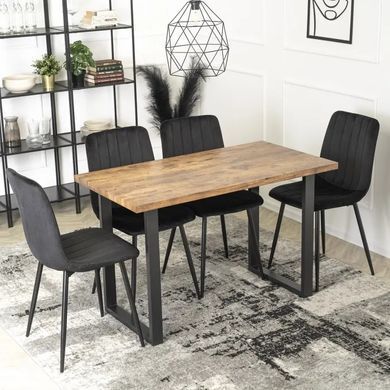 Стол MEBEL ELITE ALTE 120х65 см дуб рустик / черный