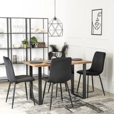 Стол MEBEL ELITE ALTE 120х65 см дуб рустик / черный