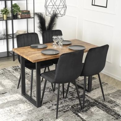 Стол MEBEL ELITE ALTE 120х65 см дуб рустик / черный