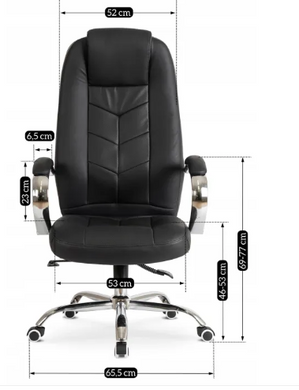 Крісло офісне обертове MEBEL ELITE MILO екошкіра: чорний