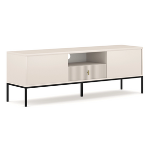 Тумба під телевізор MEBEL ELITE MARCOS 154 см Кашемір/Чорний