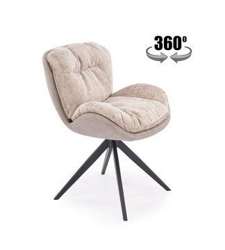 Крісло поворотне HALMAR K-599 бежевий, тканина HAGA 30