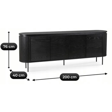 Комод MEBEL ELITE BECK 200 см Чорний
