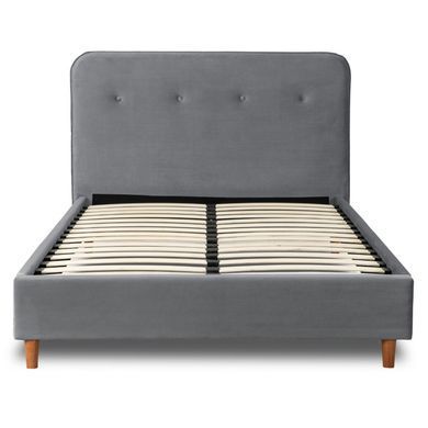Кровать MEBEL ELITE DENNIS Welur 120x200 см Темно-Серый
