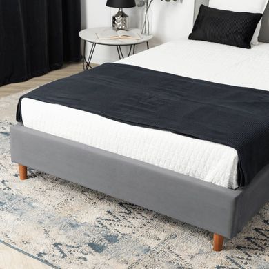 Кровать MEBEL ELITE DENNIS Welur 120x200 см Темно-Серый