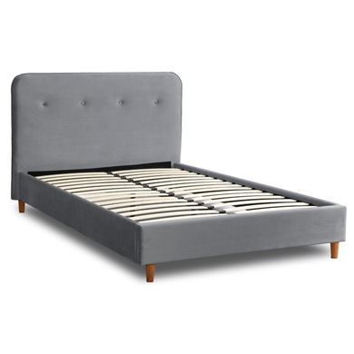Кровать MEBEL ELITE DENNIS Welur 120x200 см Темно-Серый
