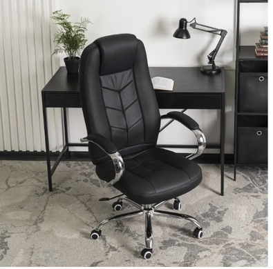 Крісло офісне обертове MEBEL ELITE MILO екошкіра: чорний