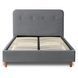 Кровать MEBEL ELITE DENNIS Welur 120x200 см Темно-Серый