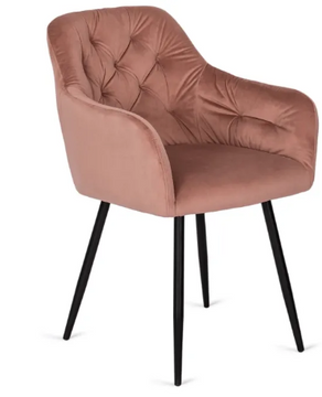 Стілець оксамитовий MEBEL ELITE VIKI Velvet рожевий