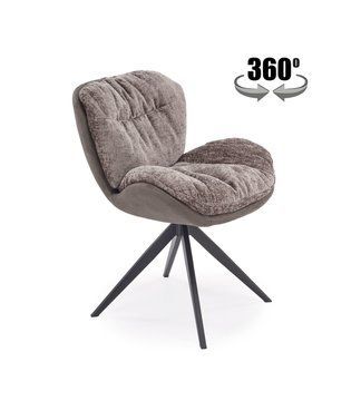 Крісло поворотне HALMAR K-599 сірий, тканина HAGA 16
