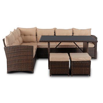 Комплект садовой мебели MEBEL ELITE DALLAS Коричневый